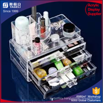 Hot Sale Three Layers Acrylic Organizer with Two Drawers, Display